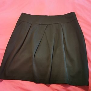Teenflo Black Ruched Mini Skirt with Pockets